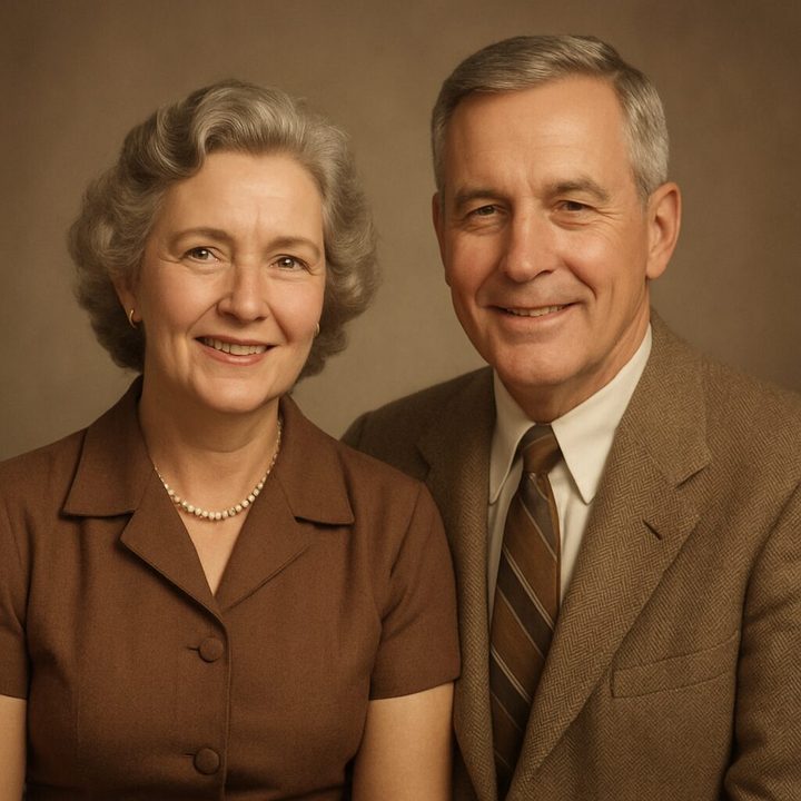 Example restored and colourised photo